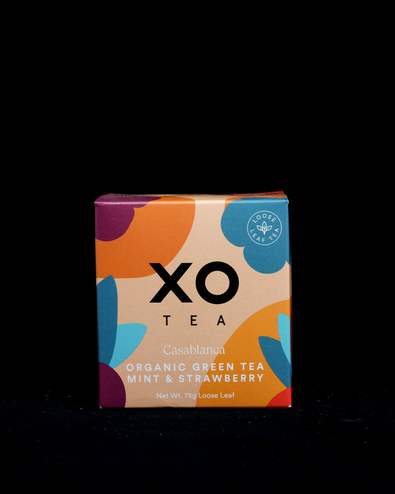 
            
                Load image into Gallery viewer, Green Tea, Mint &amp;amp; Strawberry Certified Organic (Casablanca) 75g Box
            
        